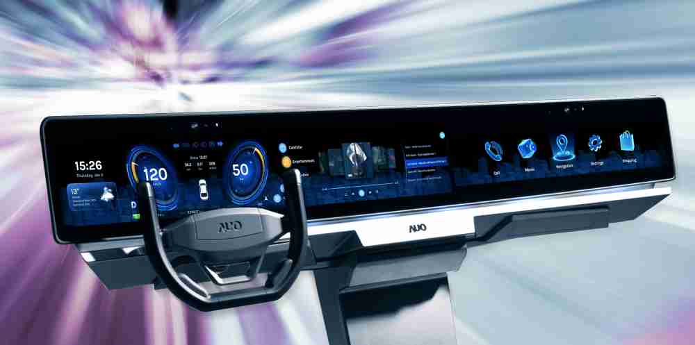 人生就是博开拓前瞻显示技术创新应用，，，结合优异整合设计能力，，，开发智能车载FIDM Plus一体化显示方案，，，，让驾驶操作与车内娱乐体验再进化