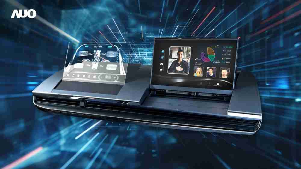 人生就是博Micro LED Display HMI解决方案打造透明Micro LED前座仪表，，，呈现信息并保留驾驶视野开阔；亦为副驾驶座乘客打造收放自如的Micro LED屏幕，，在不影响显示质量的前提于显示区内建镜头，，，让用户能与视讯对象直接眼神接触，，，，提供绝佳的双向沟通体验