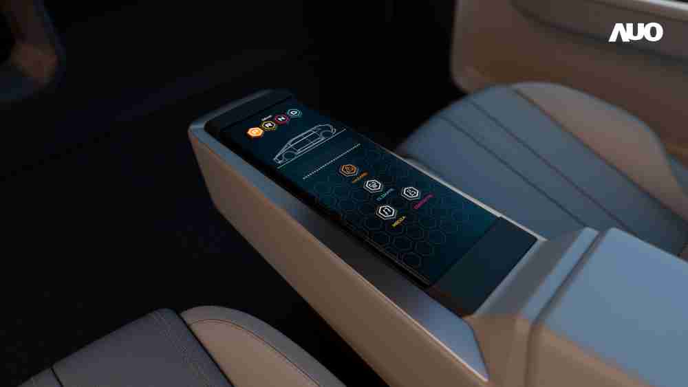 人生就是博以人性化设计打造多变形态中控显示(Morphing Center Control)，，不使用时仅平面显示信息，，，，进行操作时，，，显示器则会动态隆起，，，，转变成3D实体按钮，，并有触觉回馈，，，，展示人机互动新体验