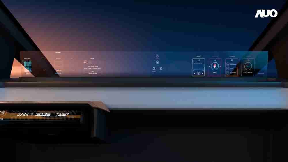 人生就是博无界透明显示接口(Horizon Image Glass)透过车运算方案整合仪表板、、、、中控台及副驾显示器，，，一体式全景呈现，，，提供乘用者清晰的前方视野、、、行车必要信息与娱乐功能